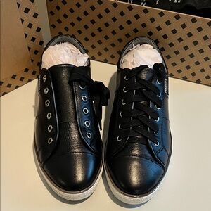 FRANKiE 4 Black Leather Sneakers